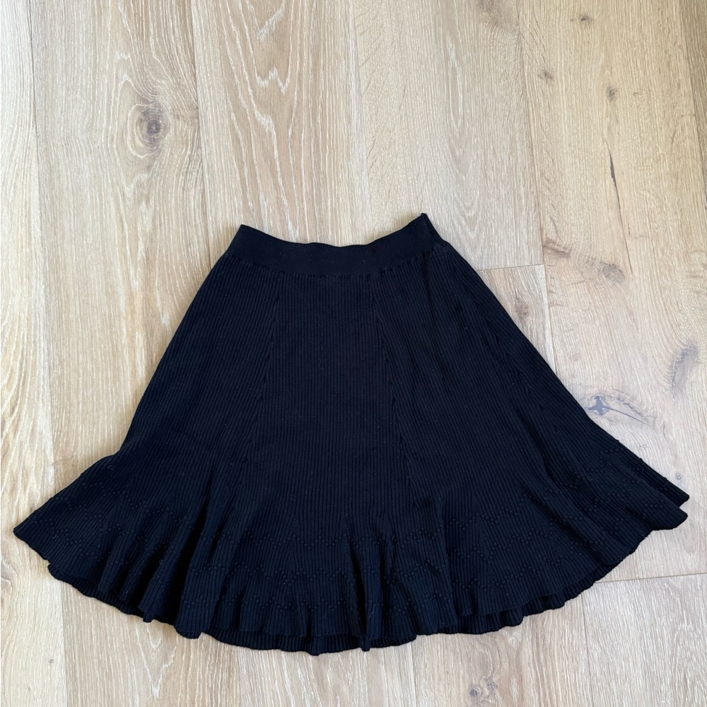 Anthropologie Maeve Black Sweater Mini Skirt